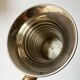 Vintage modernist striped polished aluminium vase