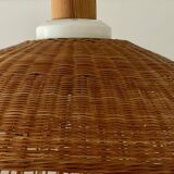 Vintage wicker flower pendant light