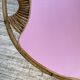 Vintage pink rattan coffee table