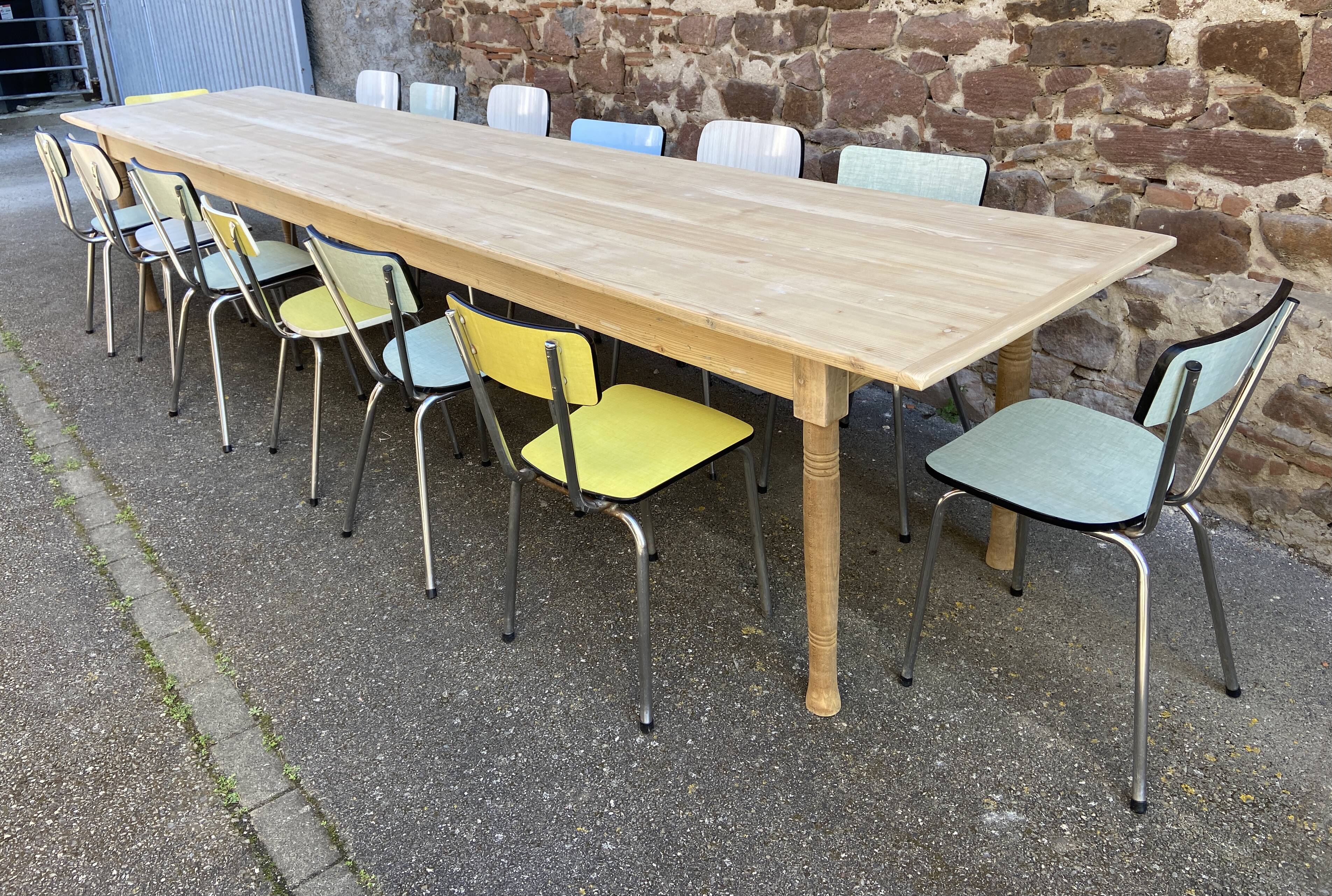 Très grande table de ferme 380 cm en sapin