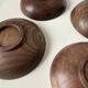 Antique walnut wooden bowls