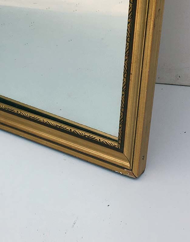 Mirror wood Golden 35 x 82 cm