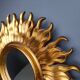 Vintage gilded resin sunburst mirror, 1960s