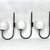 Mid-Century Italian set of three large sphere wall lamps from 60s