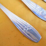 12 art deco spoons silver metal goldsmith's hallmark