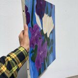 Painting, oil on canvas flowers