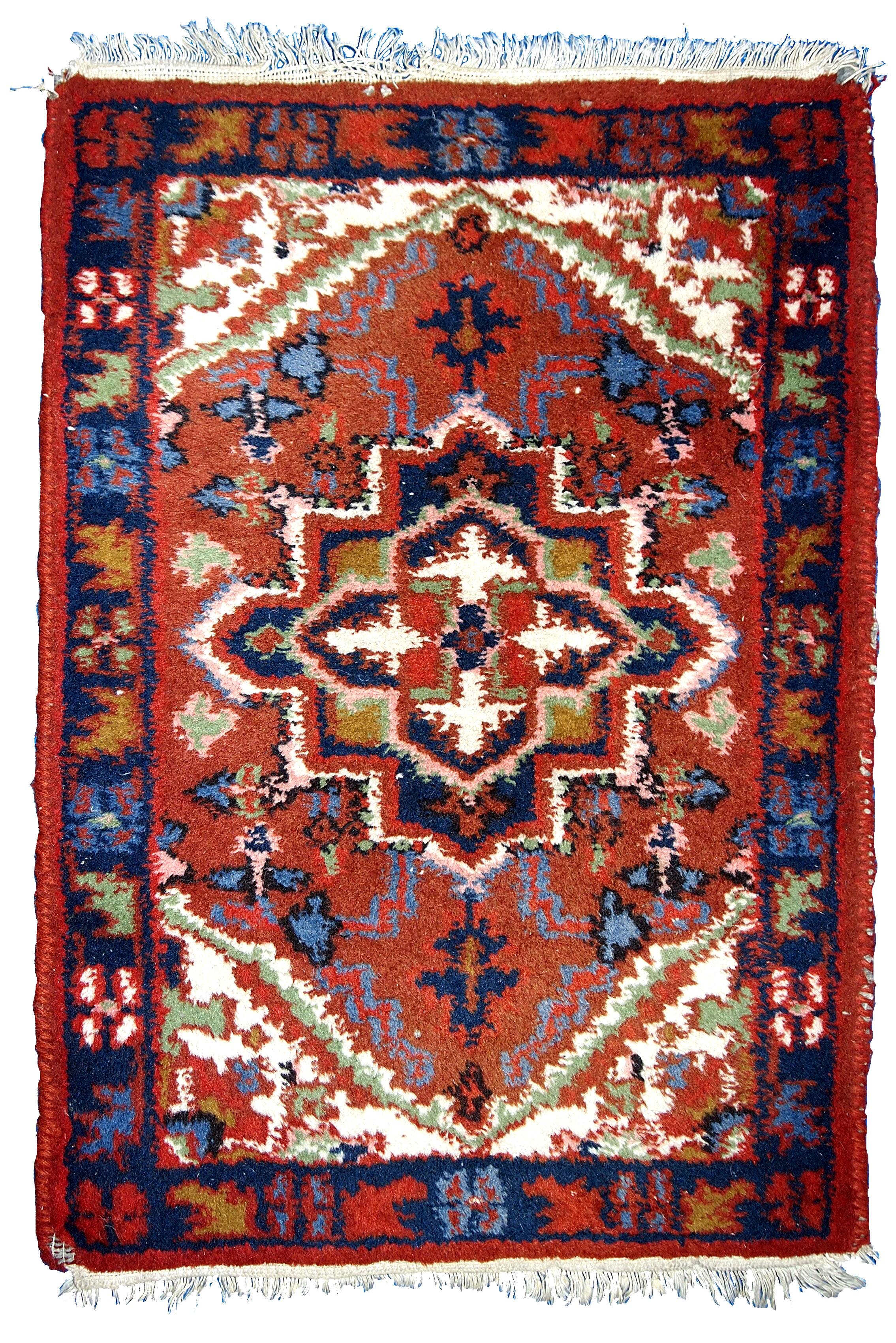 Tapis Vintage Hamadan en Laine, Années 1970, Élégance Traditionnelle
