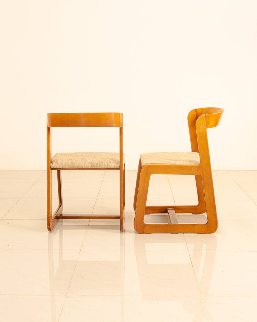 Set of 4 chairs by Mario Sabot 70's