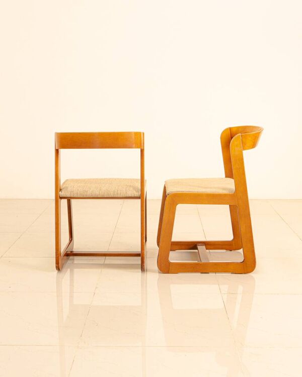 Ensemble de 4 chaises Mario Sabot 70's