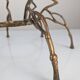 Zigzag Bronze Faux Bamboo Hollywood Regency Coffee Table, 1960s