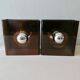 Pair of sconces in smoked Plexiglas by Jocelyne Trocmé model "disco"