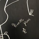 Original drawing abstract faces Yves Nivelle