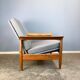 Armchair, teak with grey upholstery, 1960s