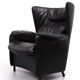 De Sede DS 23 Lounge Wing Chair and Ottoman, 1980s