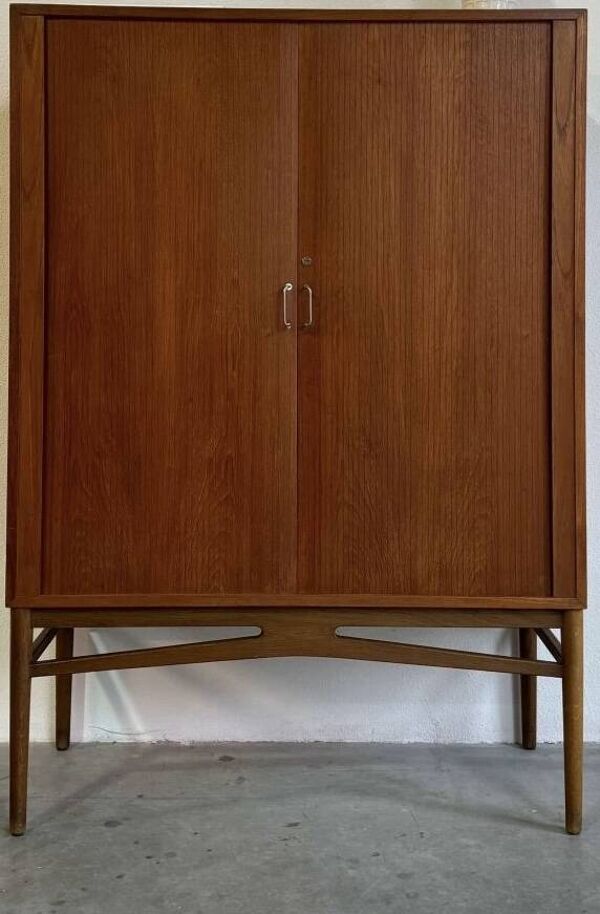 Armoire à tambour vintage en teck