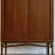 Vintage tambour cabinet teak