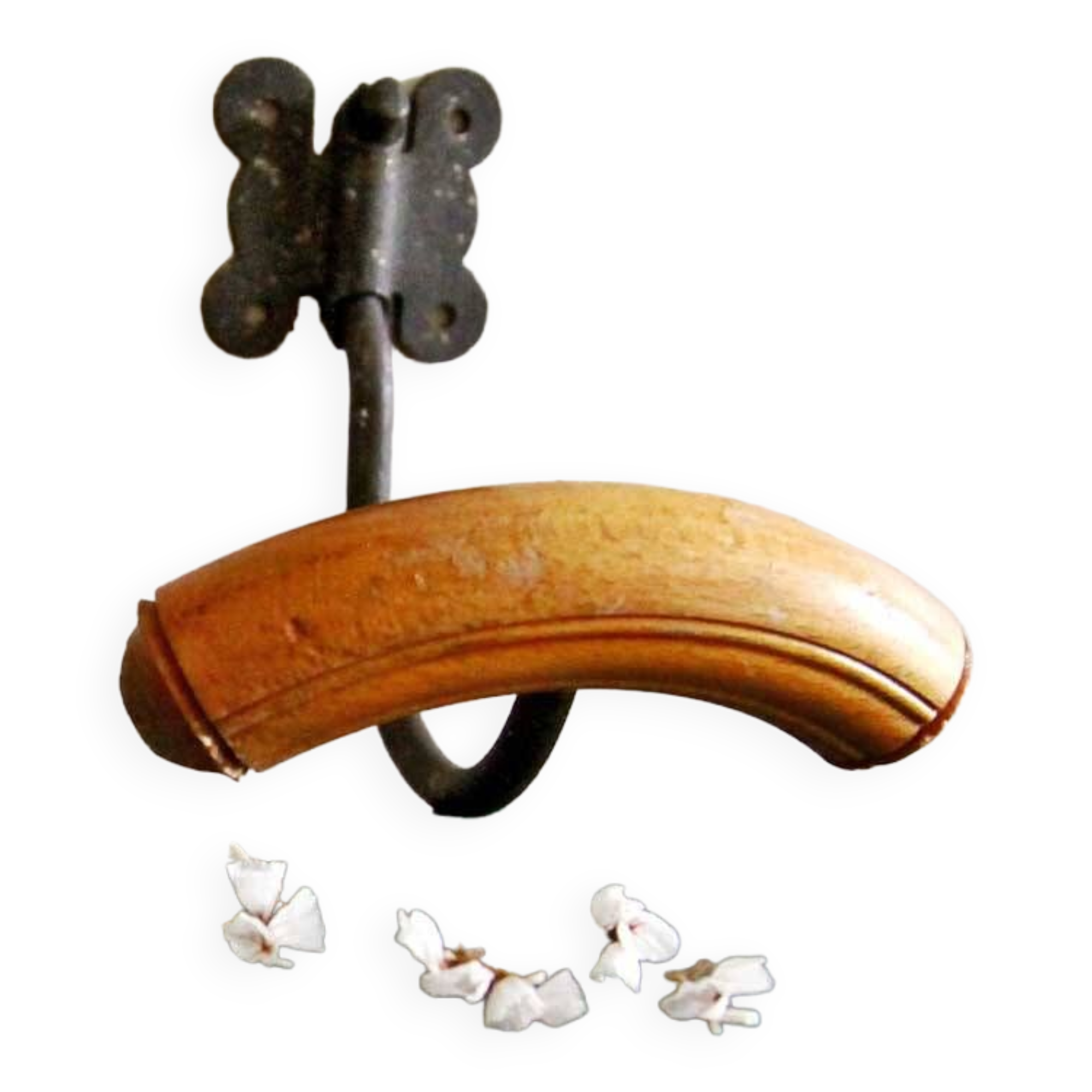 Metal and wood school hook