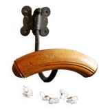 Metal and wood school hook