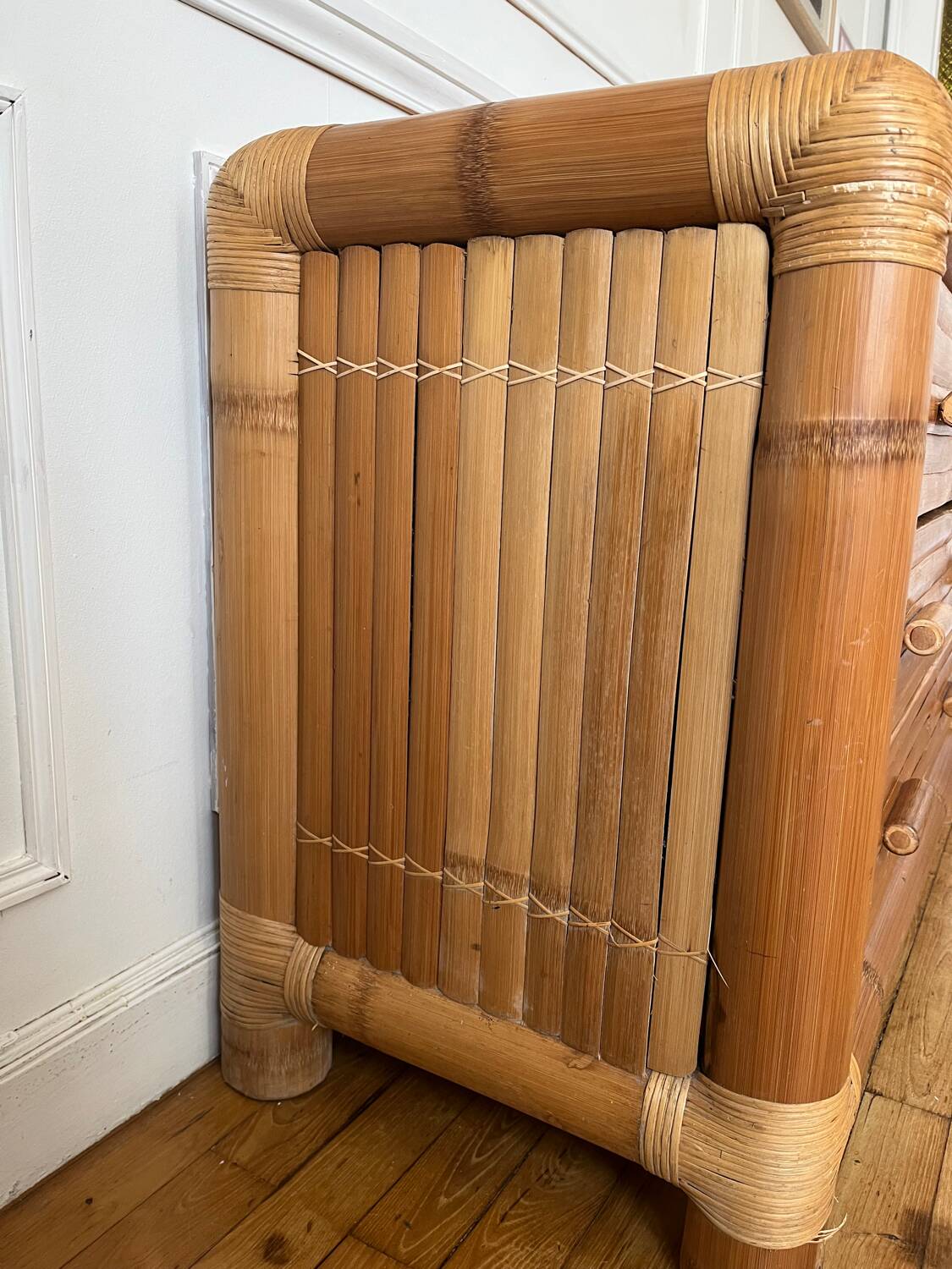 Commode italienne bambou et rotin