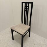 8 black lacquered chairs