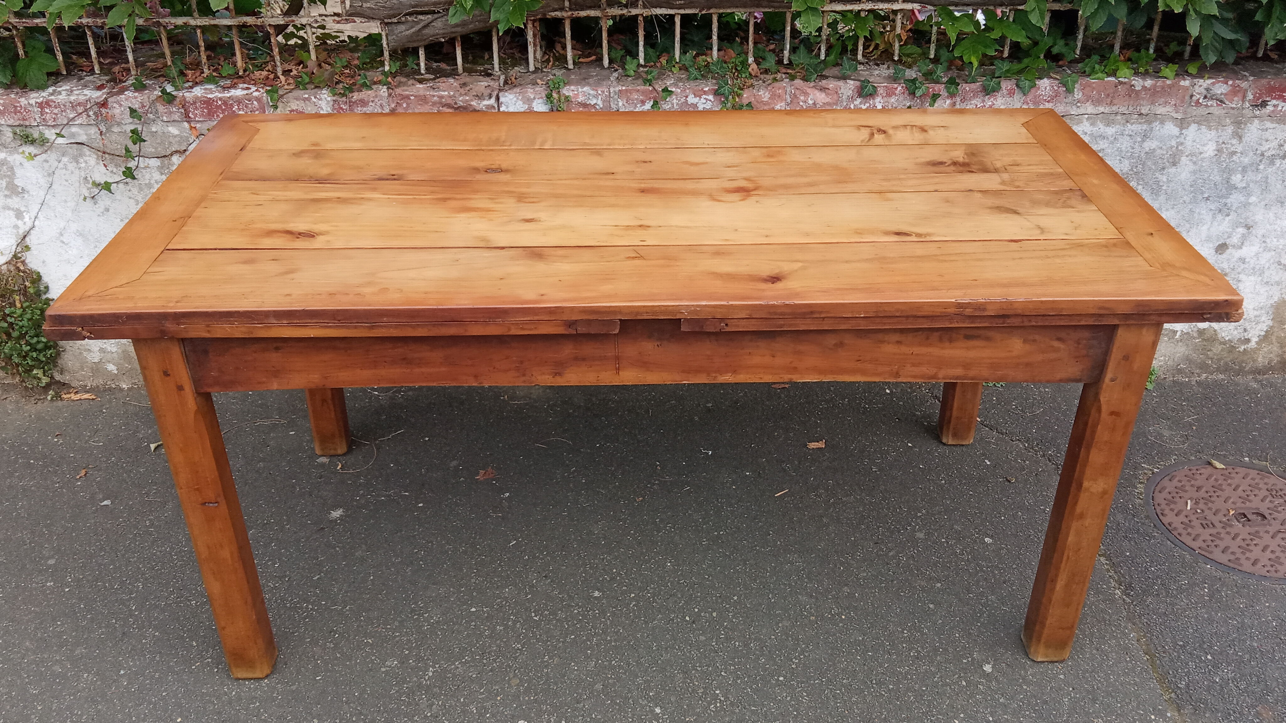 Elm farmhouse table with extensions 6/12 people
