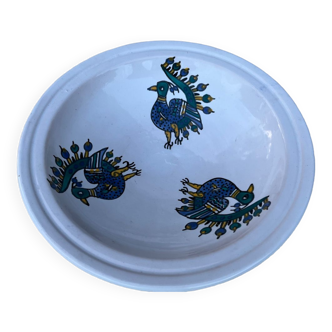 Vintage peacock standing bowl