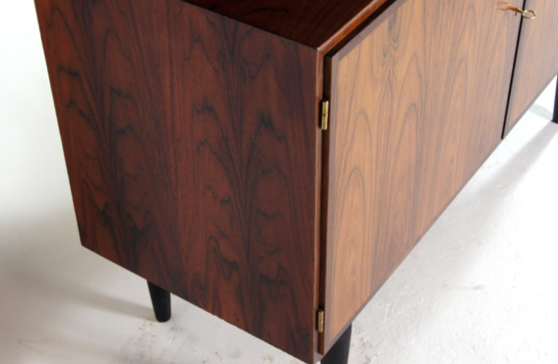 Vintage Danish retro TV furniture down in rosewood 50s