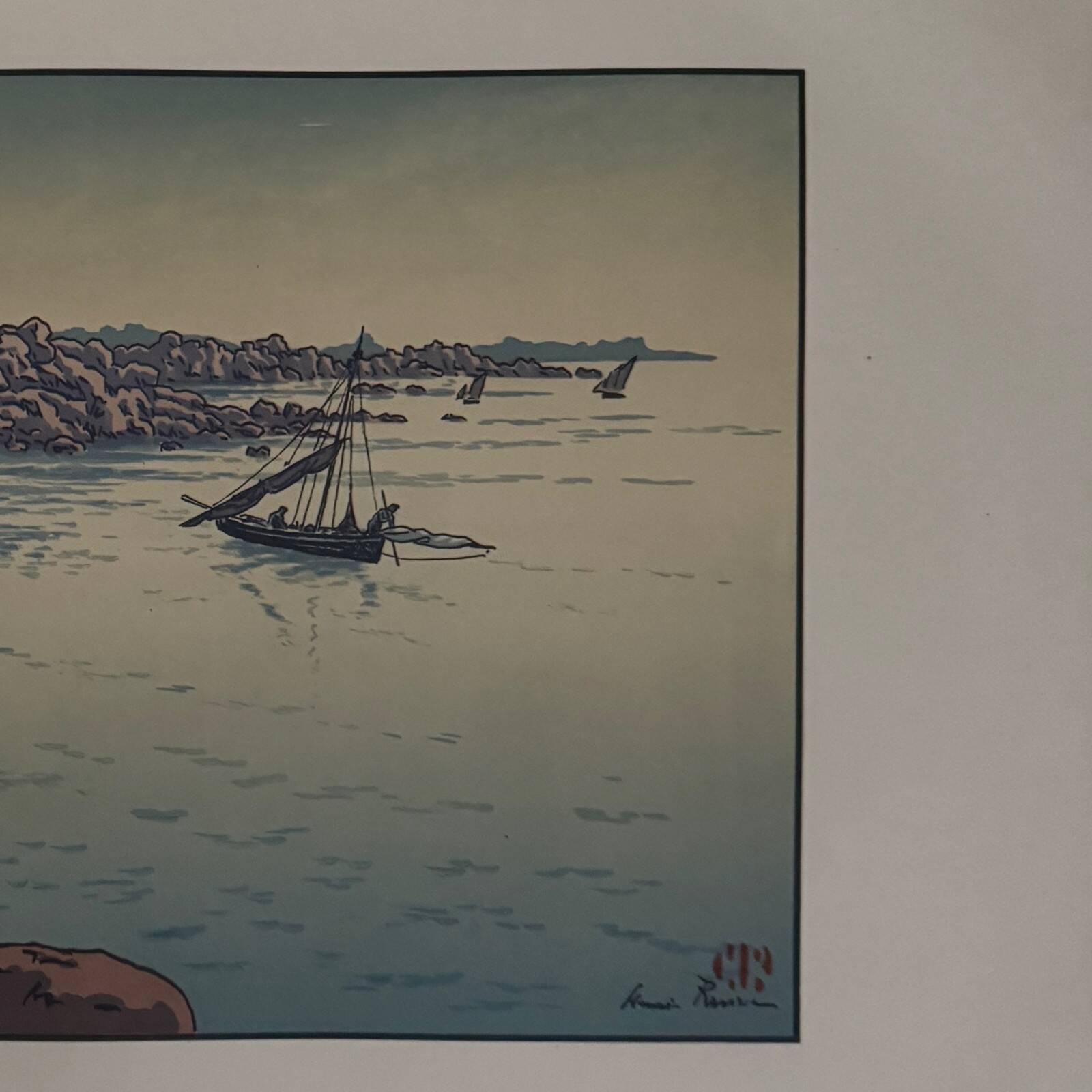 Lithograph by Henri Rivière Entrance to the Port of Ploumanac'h