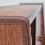1960s, Danish chest of drawers with a mirror inside, original condition, teak wood.