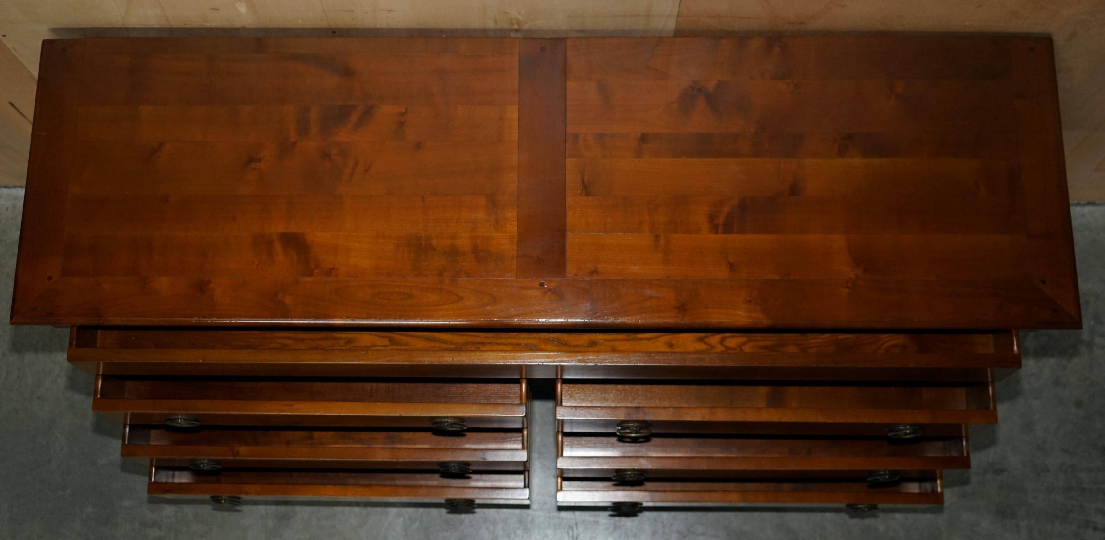 Vintage low cabinet from Grange made of cherry wood.