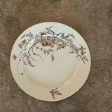 4 Dessert plates country décor birds and mosquitoes