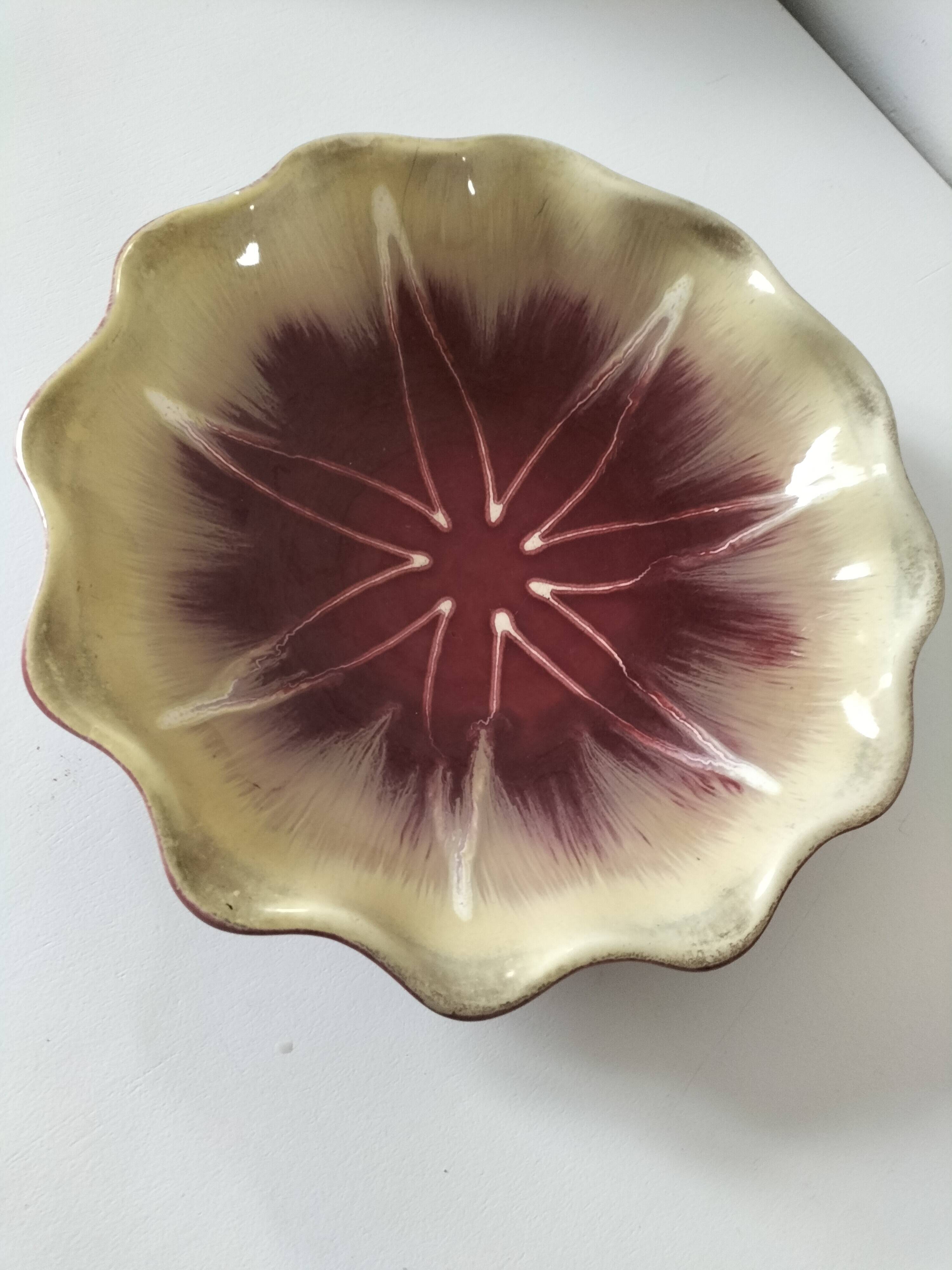 Vintage Dümler & Breiden glazed ceramic polylobed bowl (1960s)