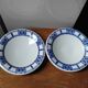 Set of two deep plates, Badonviller Aurore earthenware.