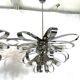 Mid-century pair of Italian chrome chandeliers from 70