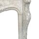 Louis XV style fireplace in white Carrara marble 19th century