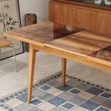 Extendable lacquered table czechoslovakia trud 1960