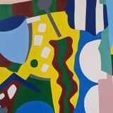 Contemporary Abstract Painting "Blue Tiger" 2023 Unframed Acrylic on Canvas