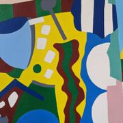 Contemporary Abstract Painting "Blue Tiger" 2023 Unframed Acrylic on Canvas