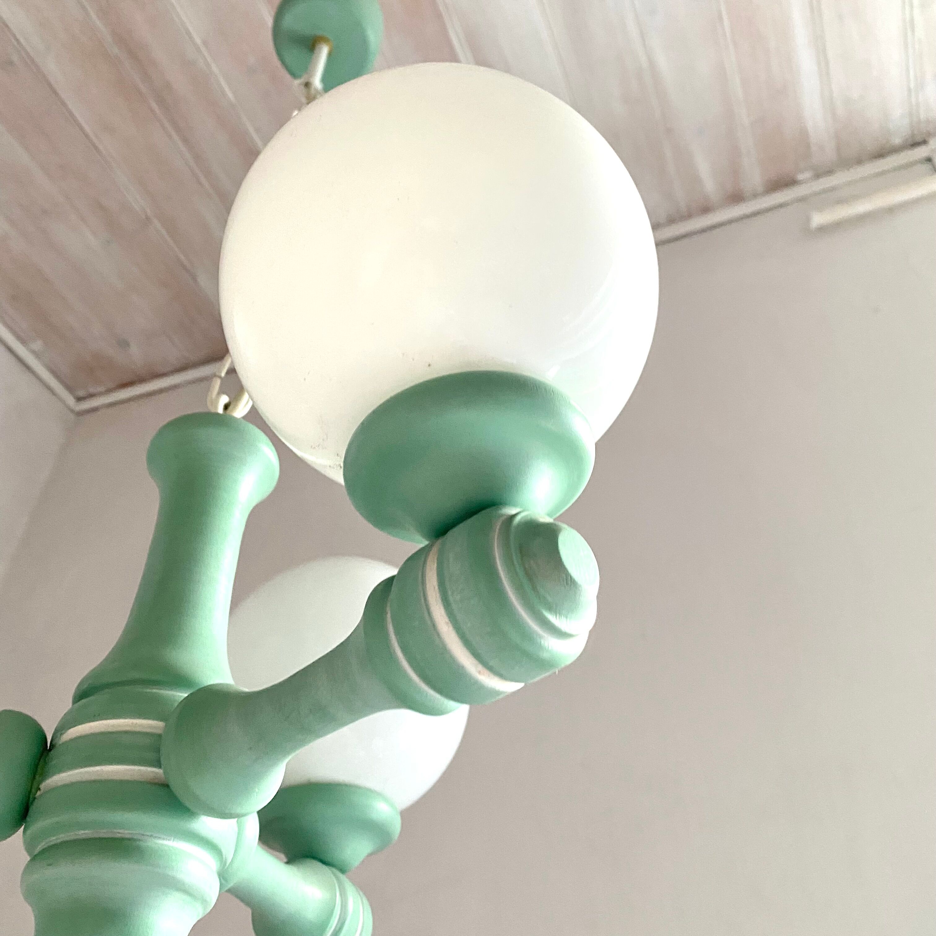 Lustre vintage globes années 80