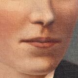 Huile sur toile, fin XIXe, jeune femme