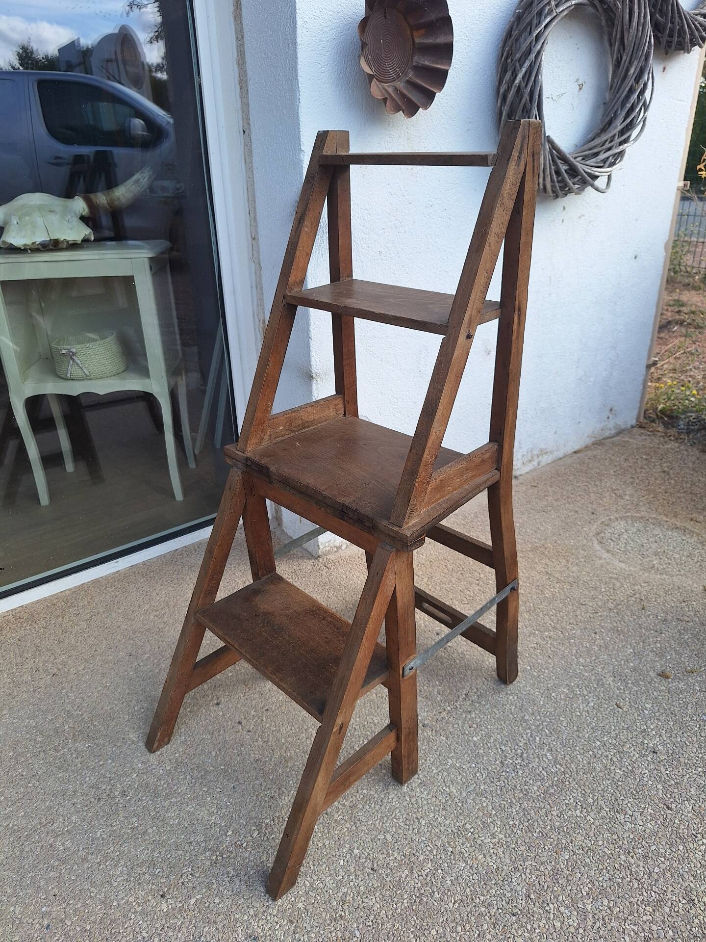 Chaise escabeau 