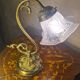 lampe 1900 de bureau ou chevet bronze 28x25 tres belle patine, fonctionne b