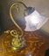 1900 desk or bedside lamp in bronze, 28x25, very beautiful patina, works.