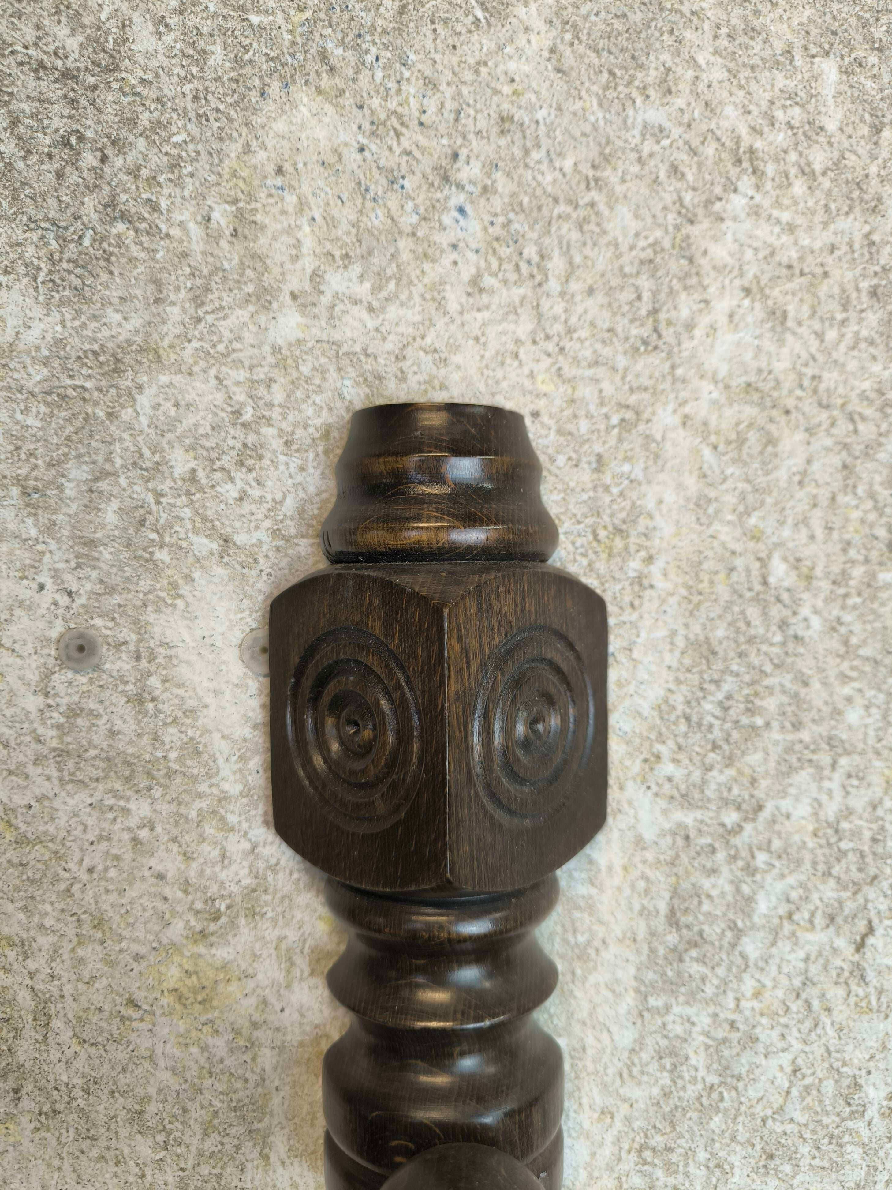 Pair of vintage wooden wall lights