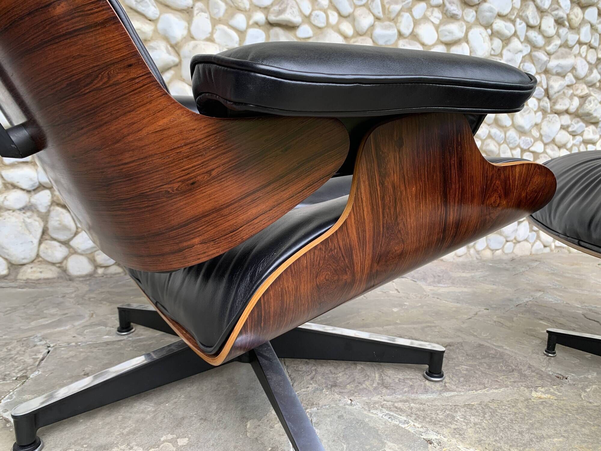 Fauteuil Lounge Herman Miller Charles & Ray Eames 1976 Palissandre Nv Cuir