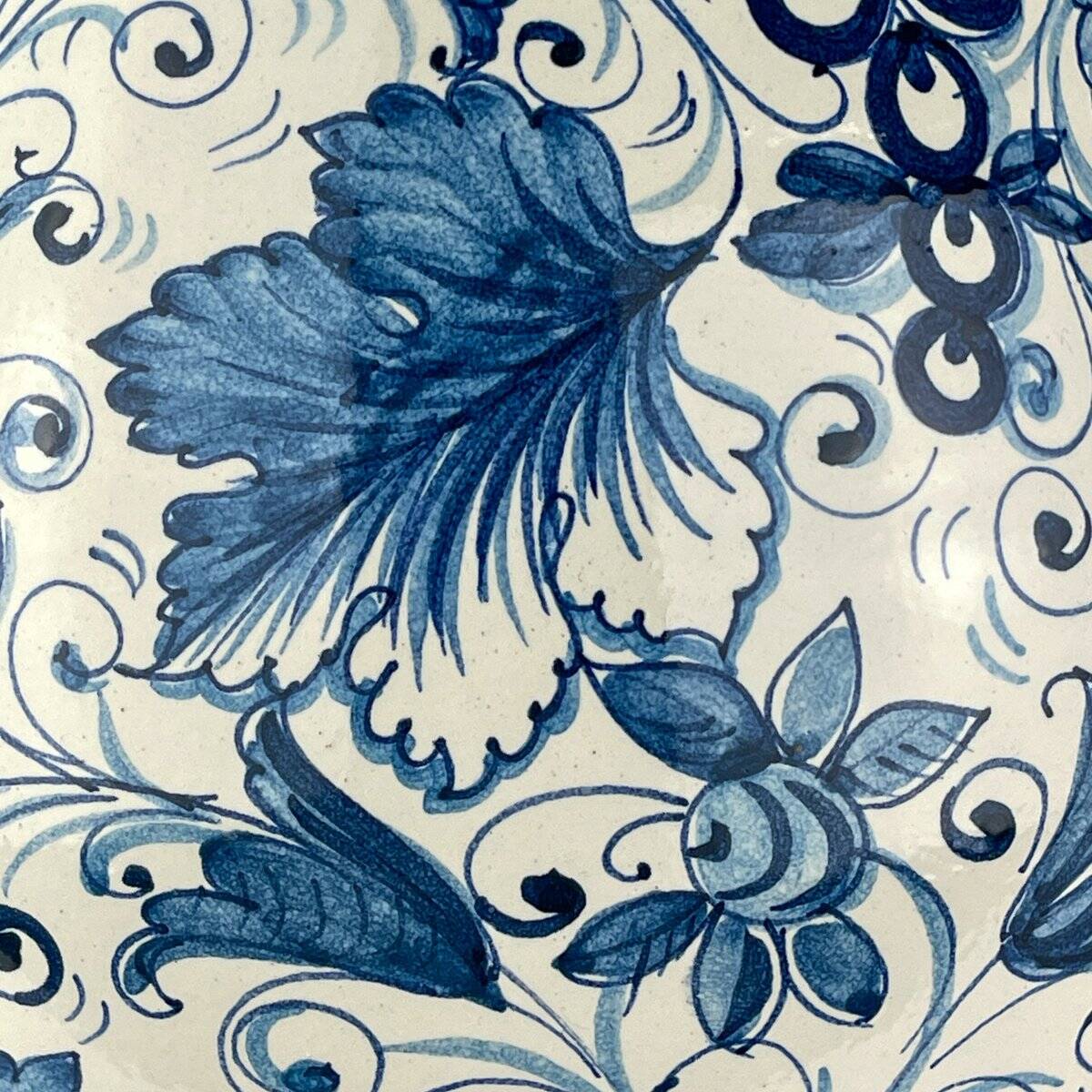 Large Blue Ceramic Vase by Ima for Montelupo Florentino, Italy, 1980s