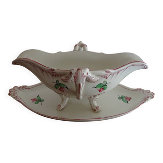 KG Lunéville earthenware sauce boat with handles, CHINA model - 30.5 cm