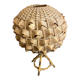 Vintage 50s Tiki Rattan Lamp + Woven Natural Fibre Ball