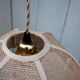 Hanging lamp flower in rafia