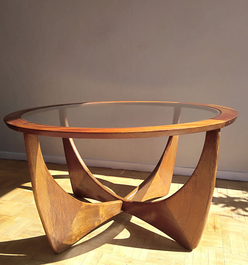 Astro round coffee table teak 1960